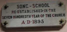 Song School Plaque